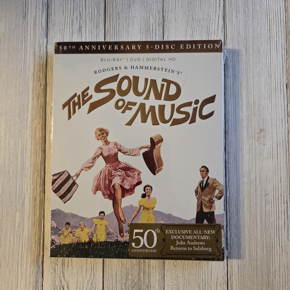 The Sound of Music 50th Anniversary| 5-Disc Blu-ray DVD &‎ Digital HD Sealed NEW